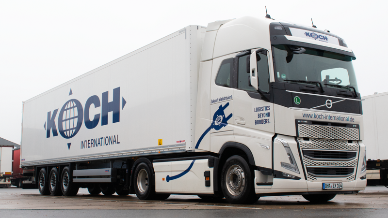 Der Osnabrücker Logistiker Koch International setzt seit kurzem Elektro-Lkw in seinem Fuhrpark ein. Foto: Koch International