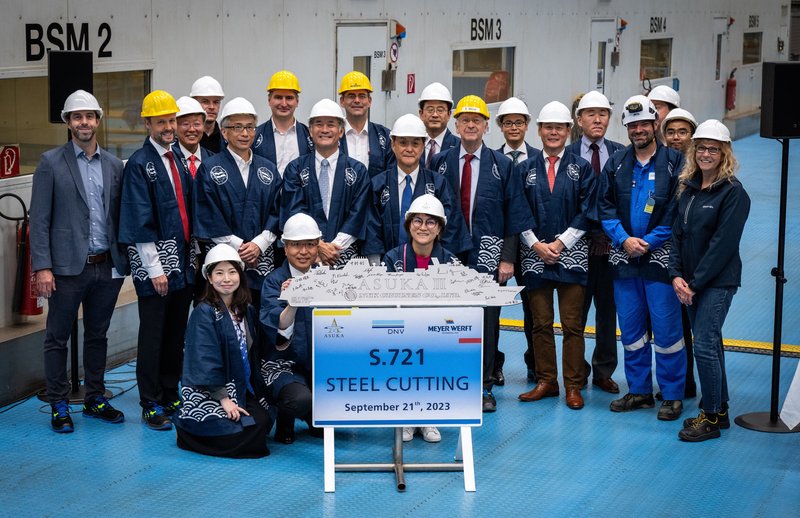 Die Teams der Meyer Werft und von NYK Cruises haben den Baustart für das neue Kreuzfahrtschiff gefeiert. Foto: Meyer Werft