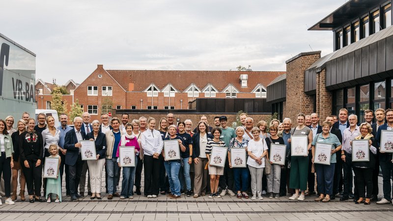 Die Volksbank Westmünsterland hat die Preisträger des vierten Nachhaltigkeitspreises ausgezeichnet. Foto: Volksbank Westmünsterland