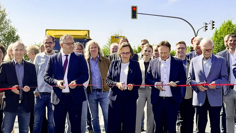 In diesem Jahr wurde die Anbindung des Gewerbegebietes Süd-West an die B 525 feierlich eröffnet. Foto: Glockenstadt Gescher