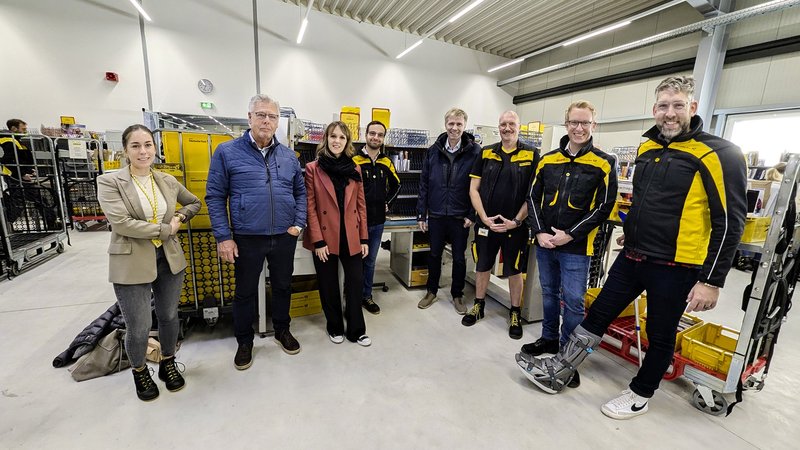 Im Gewerbegebiet „Östlich der Eßseite” hat die Deutsche Post ihr neues Zustellzentrum eröffnet. Foto: WN, Guido Kratzke 