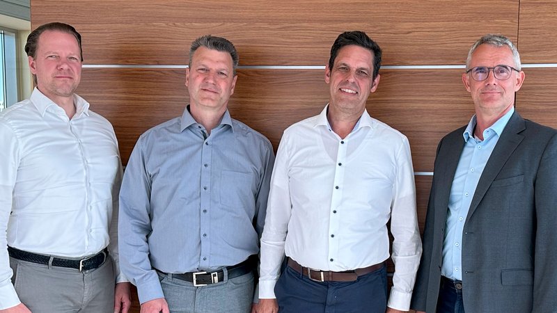 Neue Partner (von links): Alexander Blum, Oliver Glöckler, Oliver Mauss und Thomas Lauer. Foto (Quelle): Netgo