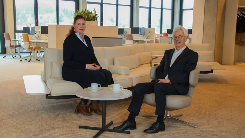 Daniela Isfort, Geschäftsführerin der ISFORT GmbH & Co. KG, mit Rudolf Bischler, Geschäftsführer der Streit Service & Solution GmbH & Co. KG. Foto: Streit