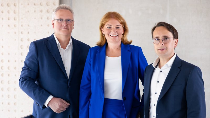 Der neue Vorstand der Volksbank Gronau-Ahaus ab dem 1. Oktober (von links): Georg Kremerskothen, Simone Goertz und Tobias Kühn. Foto: Volksbank Gronau-Ahaus