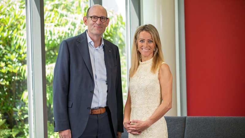 Vorstandsvorsitzende Olaf Kiefer und die Vertriebsvorständin Heidrun Bowenkamp bilden das neue Führungsduo der Kreissparkasse Melle. Foto: Kreissparkasse Melle