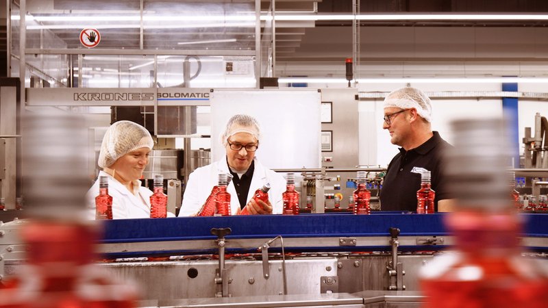 Einblick in die Produktion bei Berentzen. Foto: Berentzen