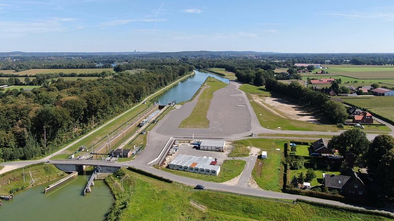 Blick auf die Baustelle in Rodde im September 2023, Quelle: WNA Datteln
