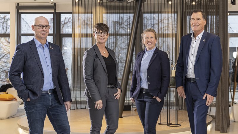 Das markilux-Führungsteam (von links): Michael Gerling, Heike Reinermann, Christiane Berning und Klaus Wuchner Foto: markilux
