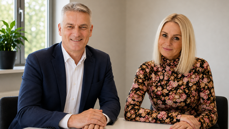 Bieten ab September eine gemeinsame Sprechstunde für Unternehmen an: Velens Bürgermeister Markus Hund und Wirtschaftsförderin Natalie Jakubik. Foto: Stadt Velen